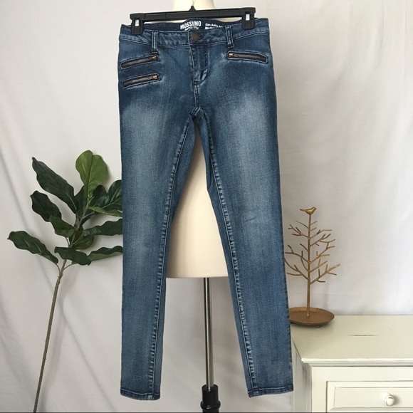 MOSSIMO Dark Wash Faded Slim Ankle Jeans Sz 3 - Picture 4 of 8